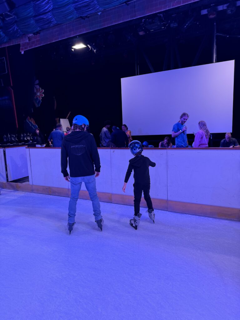 Ice skating in Studio B on Freedom of the Seas