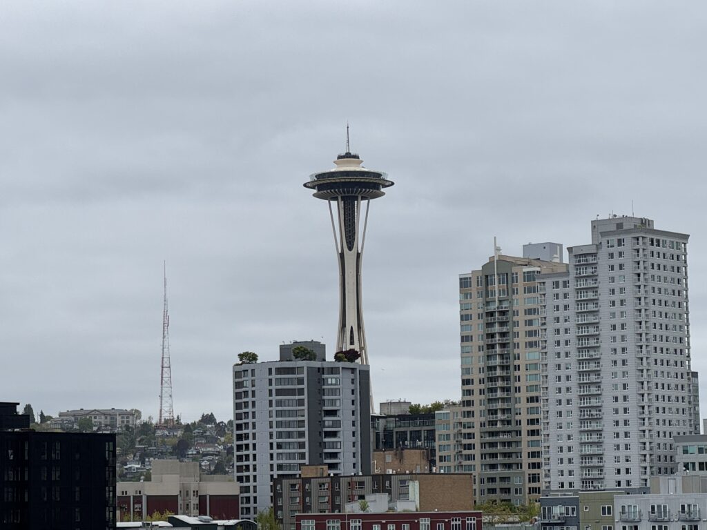 The Space Needle in Seattle the day before our Norwegian Encore Alaska cruise