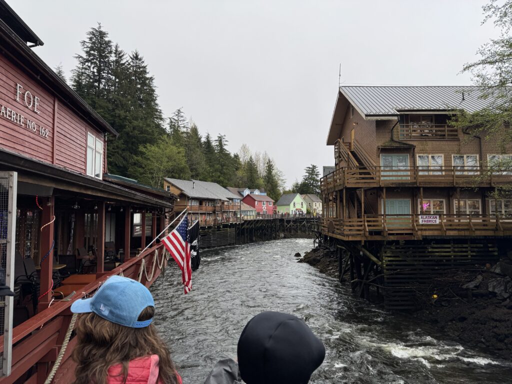 Creek Street in Ketchikan, Alaska: houses and shops built over the creek